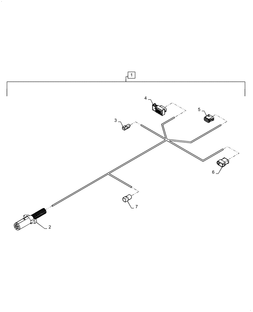 Схема запчастей Case IH TM255 - (55.511.070) - FRONT WIRE HARNESS ASSEMBLY, DOUBLE FOLD 37 - 60 FOOT (55) - ELECTRICAL SYSTEMS