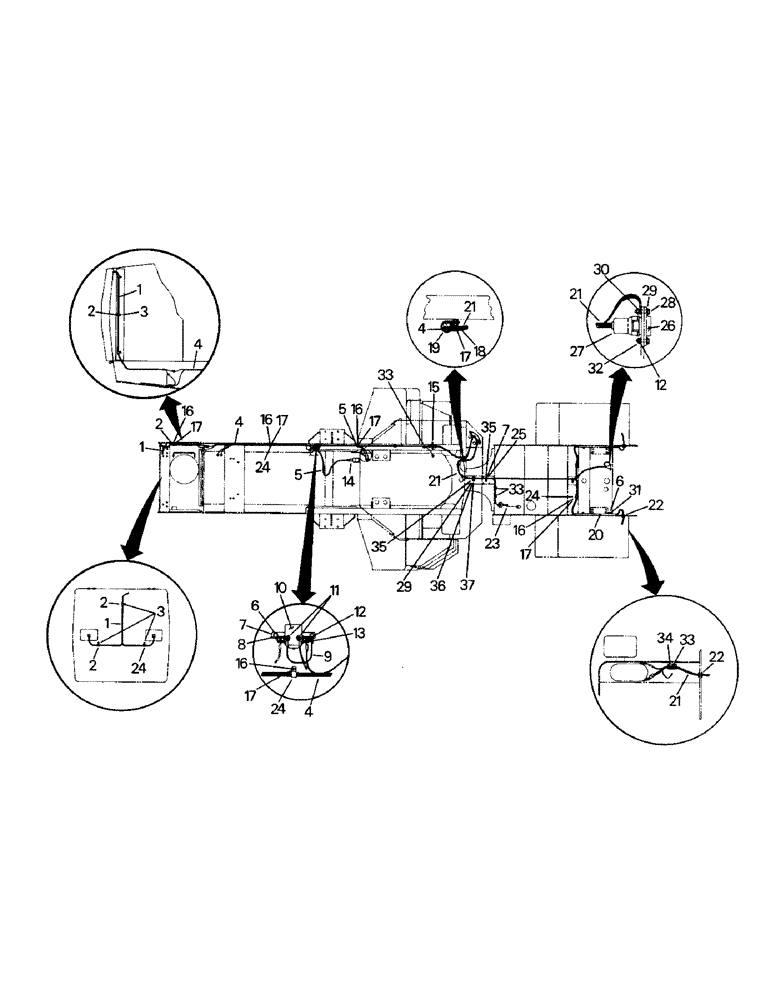 Схема запчастей Case IH CR-1280 - (02-15) - EXTERIOR WIRING (06) - ELECTRICAL