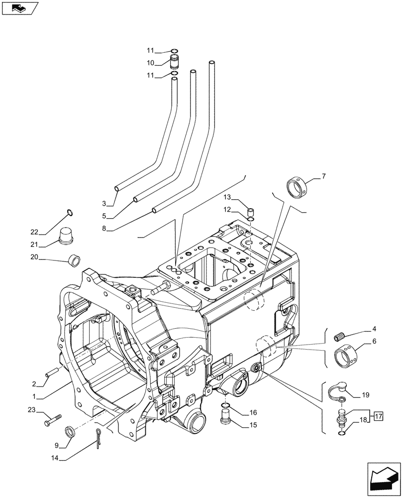 Схема запчастей Case IH PUMA 215 - (21.100.01[01]) - CLUTCH BOX ASSY - C7087 (21) - TRANSMISSION