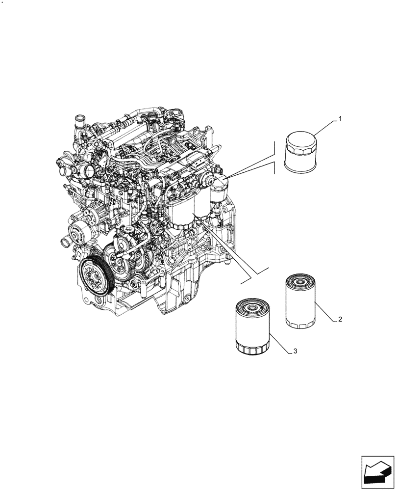 Схема запчастей Case IH F5DFL463A F021 - (05.100.03[01]) - FILTERS & CAPACITIES (05) - SERVICE & MAINTENANCE