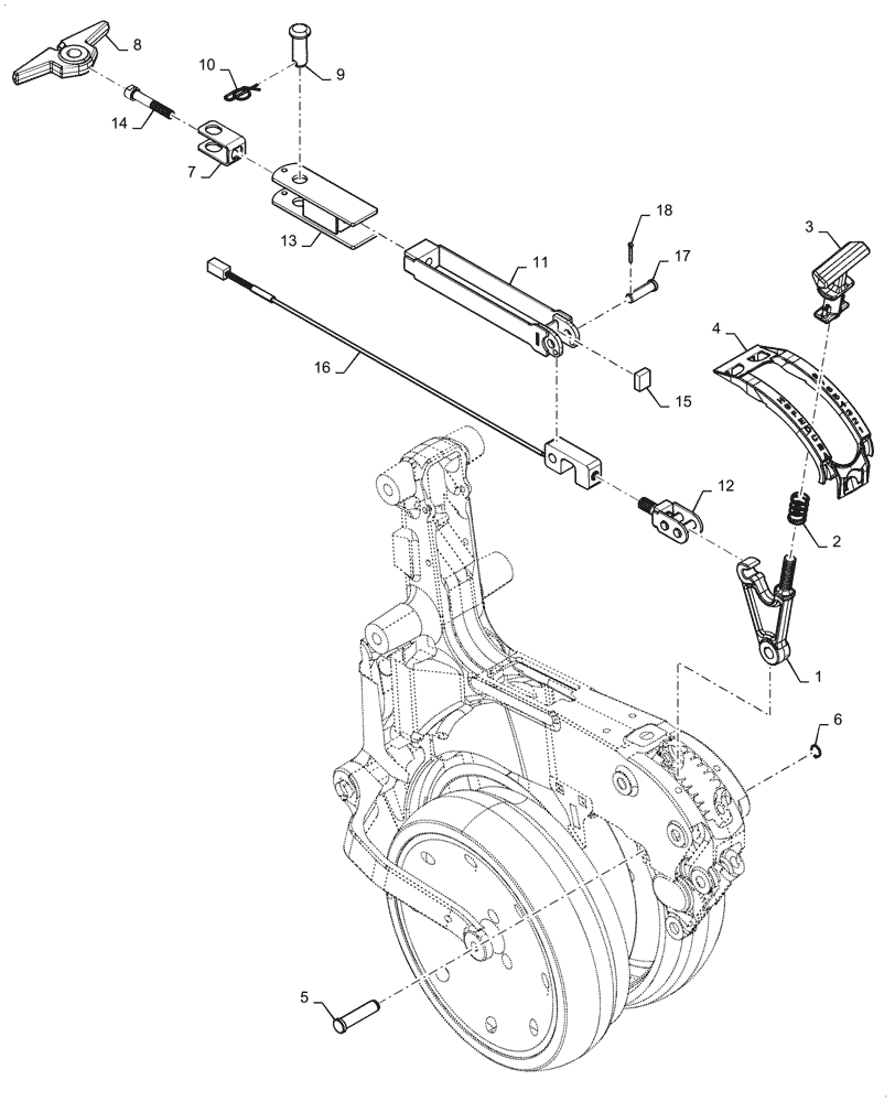 Схема запчастей Case IH 2160 - (75.200.AF[10]) - DEPTH CONTROL LINKAGE, 2160 (75) - SOIL PREPARATION