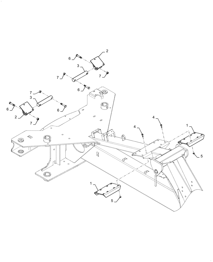 Схема запчастей Case IH 2160 - (79.100.AC[10]) - NON LOAD CELL SUPPORT (79) - PLANTING