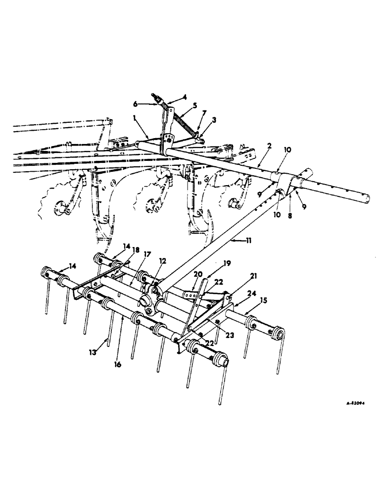 Схема запчастей Case IH 560 - (AB-20) - PLOW MULCHER ATTACHMENT, 1964 THRU 1965 