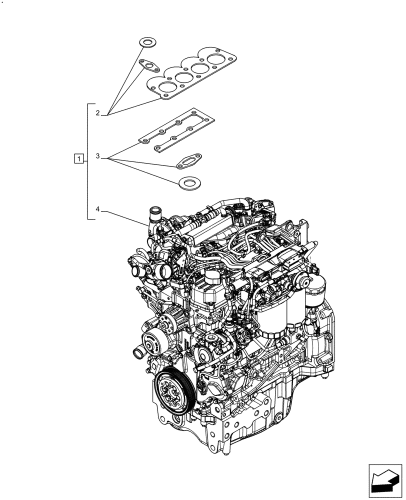 Схема запчастей Case IH F5DFL463A F021 - (10.001.AD) - ENGINE (10) - ENGINE