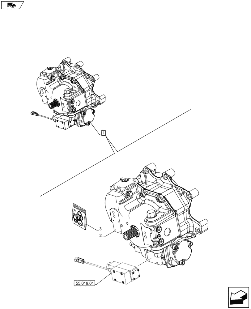 Схема запчастей Case IH PUMA 130 - (29.100.01[02]) - HYDROSTATIC PUMP, COMPONENTS (29) - HYDROSTATIC DRIVE