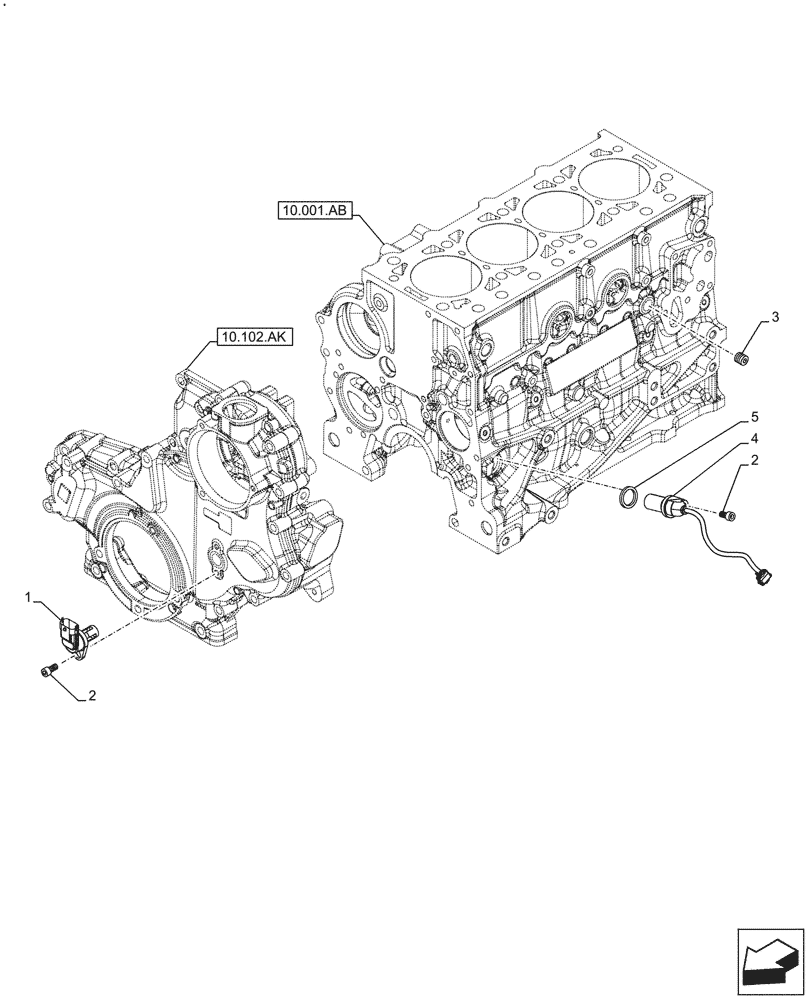 Схема запчастей Case IH F5DFL463A F022 - (55.015.AD) - TIMING CONTROL , SENSOR (55) - ELECTRICAL SYSTEMS