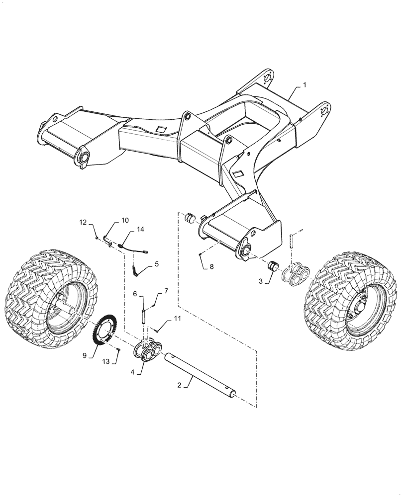 Схема запчастей Case IH 2160 - (44.100.AD[18]) - CARRIER ASSEMBLY, 22 INCH SPACING (44) - WHEELS