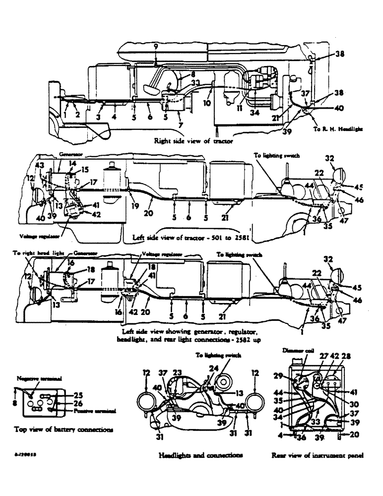 Схема запчастей Case IH 140 - (08-24) - ELECTRICAL, STARTING & LIGHTING, BATTERY IGNITION, 6V, FOR 140 SERIES TRACTORS W/ S/N 26800 & BELOW (06) - ELECTRICAL