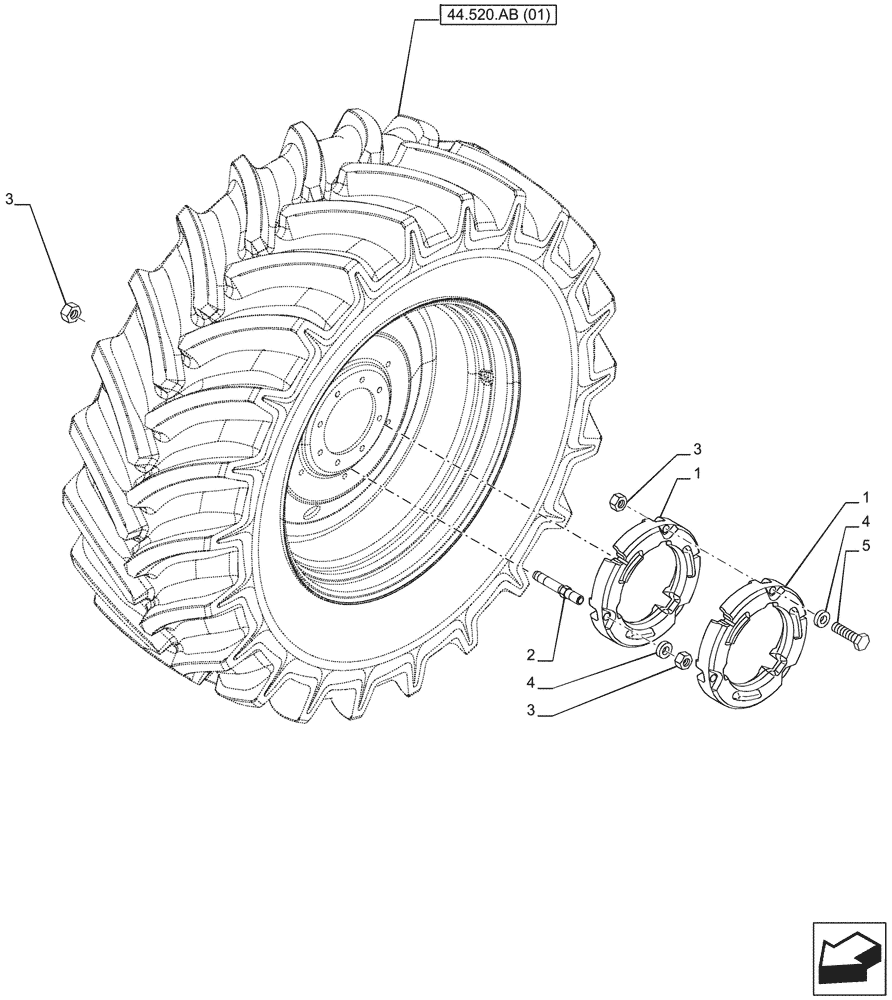 Схема запчастей Case IH PUMA 240 CVT - (39.140.AL[02]) - VAR - 758190 - BALLAST, REAR (364 KG) (39) - FRAMES AND BALLASTING