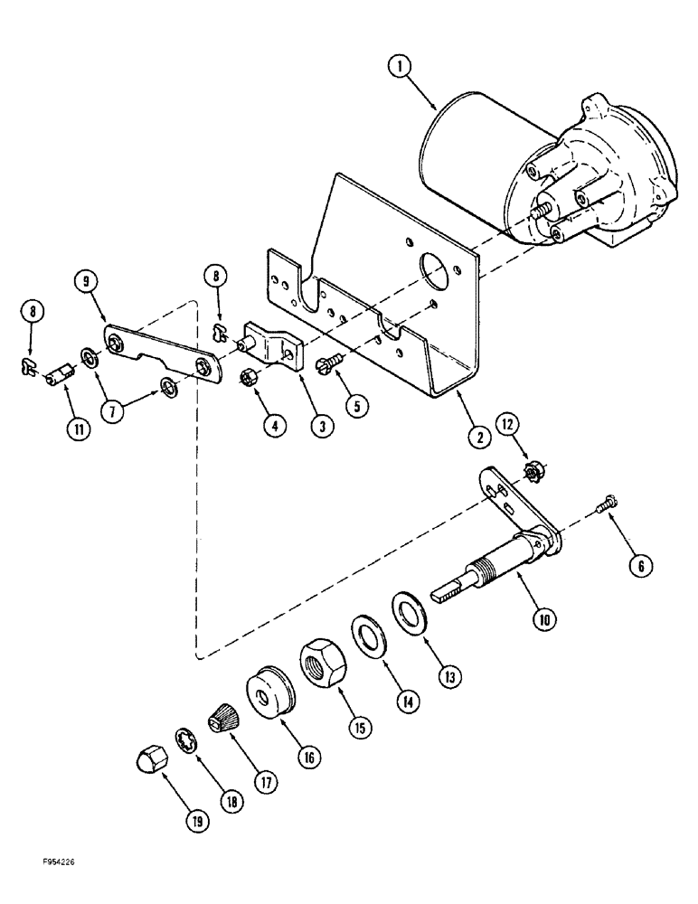 Схема запчастей Case IH 9310 - (4-060) - WIPER DRIVE ASEMBLY, REAR WINDOW (04) - ELECTRICAL SYSTEMS