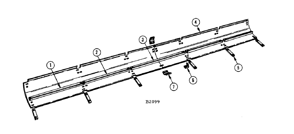 Схема запчастей Case IH 660 - (062) - HEADER SKID ATTACHMENT 