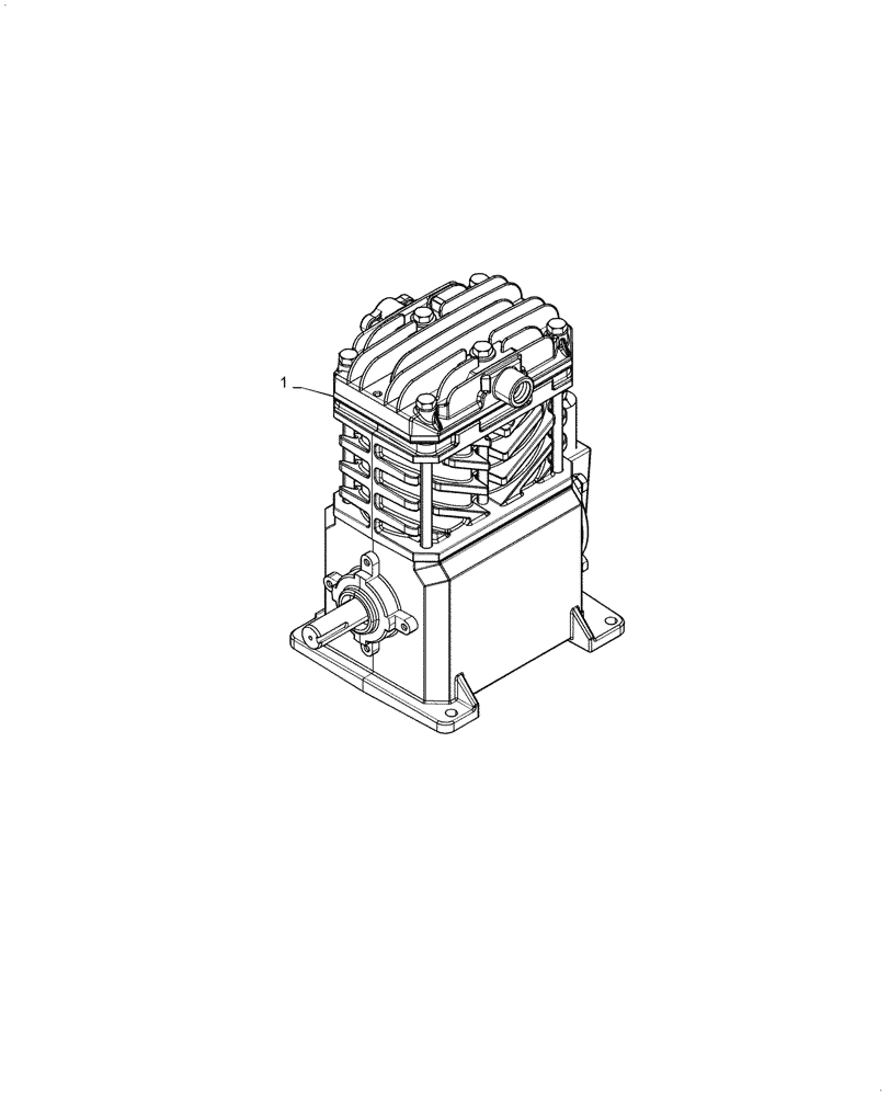 Схема запчастей Case IH 2160 - (36.100.AA[01-02]) - COMPRESSOR SERVICE PARTS (36) - PNEUMATIC SYSTEM