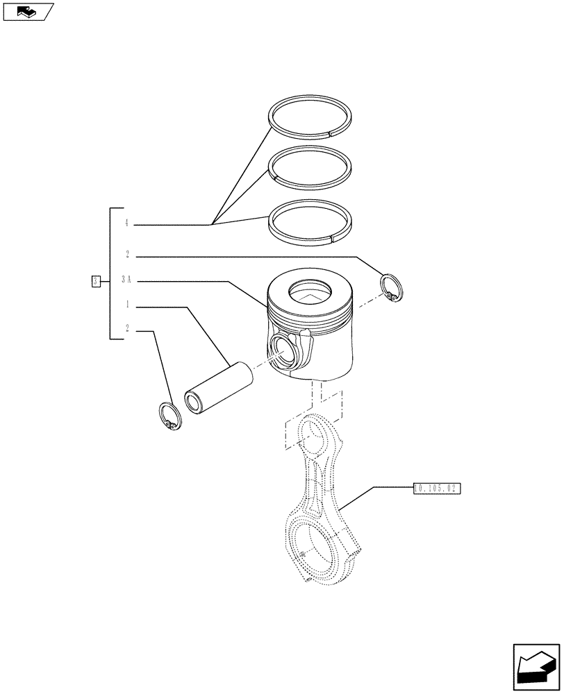 Схема запчастей Case IH F5AE5484C A002 - (10.105.01) - PISTON - ENGINE (10) - ENGINE