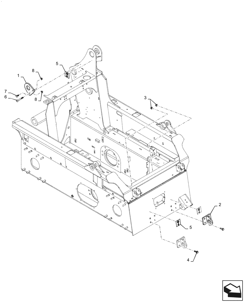 Схема запчастей Case IH TV380 - (39.100.020) - LIFT HOOKS, 4-POINT (39) - FRAMES AND BALLASTING