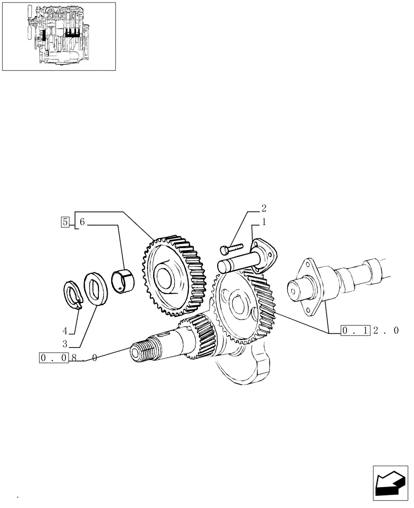 Схема запчастей Case IH JX65 - (0.10.0) - DRIVE GEARS (01) - ENGINE