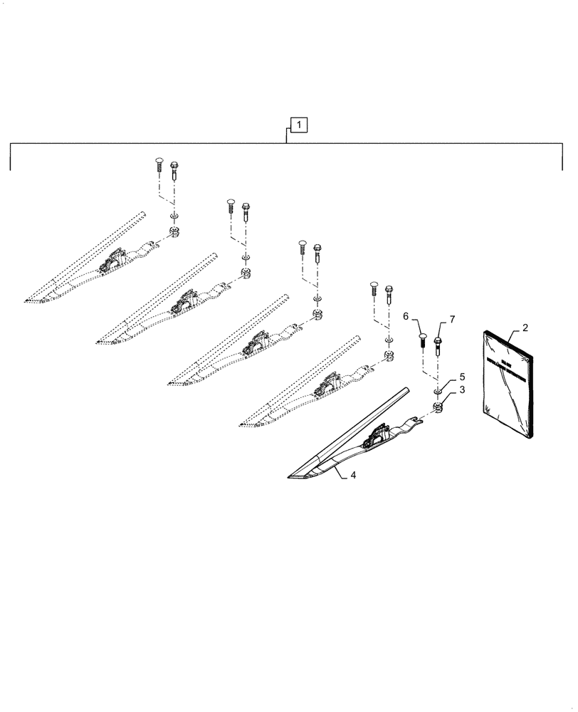 Схема запчастей Case IH 3162 - (88.099.02) - KIT CROP LIFTERS (88) - ACCESSORIES