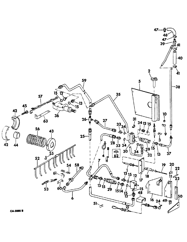 Схема запчастей Case IH 815 - (10-12) - HYDRAULICS, AUTOMATIC HEADER CONTROL (07) - HYDRAULICS