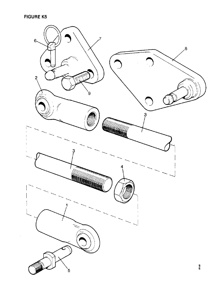 Схема запчастей Case IH 1410 - (K5-1) - DRAWBARS AND HITCHES, LINKAGE STABILISERS Drawbars & Hitches