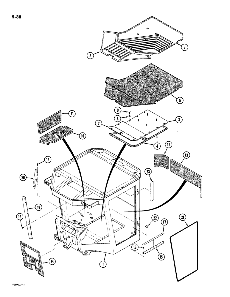 Схема запчастей Case IH STEIGER - (9-038) - CAB FLOORMATS (09) - CHASSIS/ATTACHMENTS