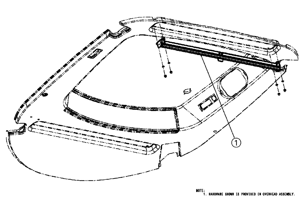 Схема запчастей Case IH SPX4410 - (01-007) - BLIND ASSEMBLY, REAR SCISSOR Cab Interior