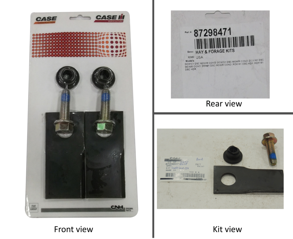 Схема запчастей Case IH DCX91 - (14.06[01]) - KIT KNIFE DISC MOWER W/HARDWARE 7 TWIST CCW (14) - CROP CUTTING