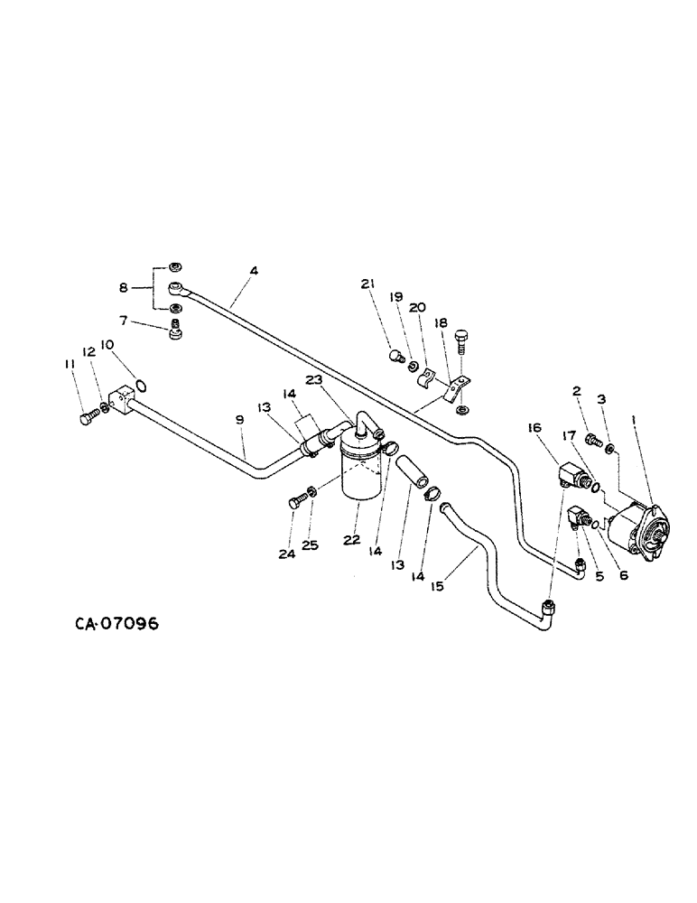 Схема запчастей Case IH 284 - (10-07) - HYDRAULICS, HYDRAULIC PIPING, DIESEL ENGINE TRACTORS, WITHOUT POWER STEERING (07) - HYDRAULICS