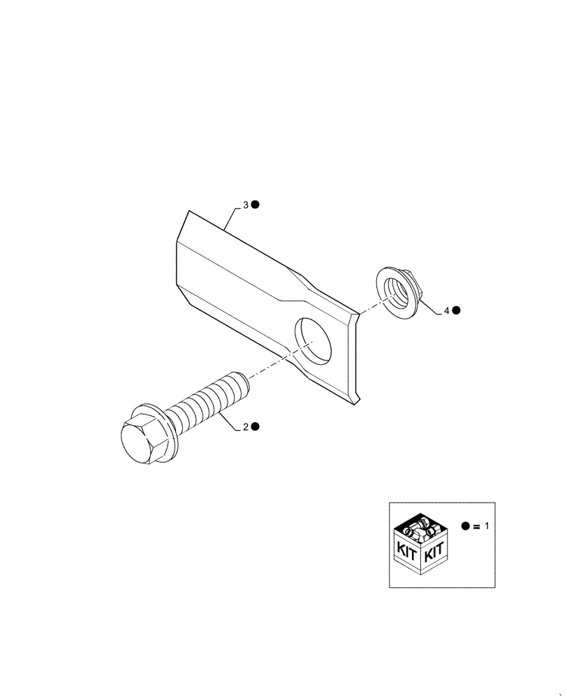 Схема запчастей Case IH DCX91 - (14.08) - KIT KNIFE BLADE DISC MOWER W/ HARDWARE WITH LIFTERS (14) - CROP CUTTING