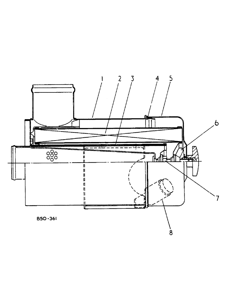 Схема запчастей Case IH 278 - (12-012) - AIR CLEANER, COOPER, W/SAFETY ELEMENT Power