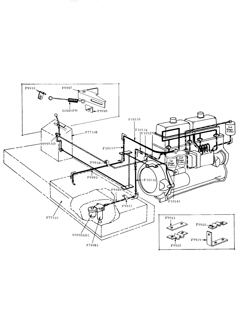 Схема запчастей Case IH 800 - (228) - DIESEL FUEL SYSTEM (10) - ENGINE