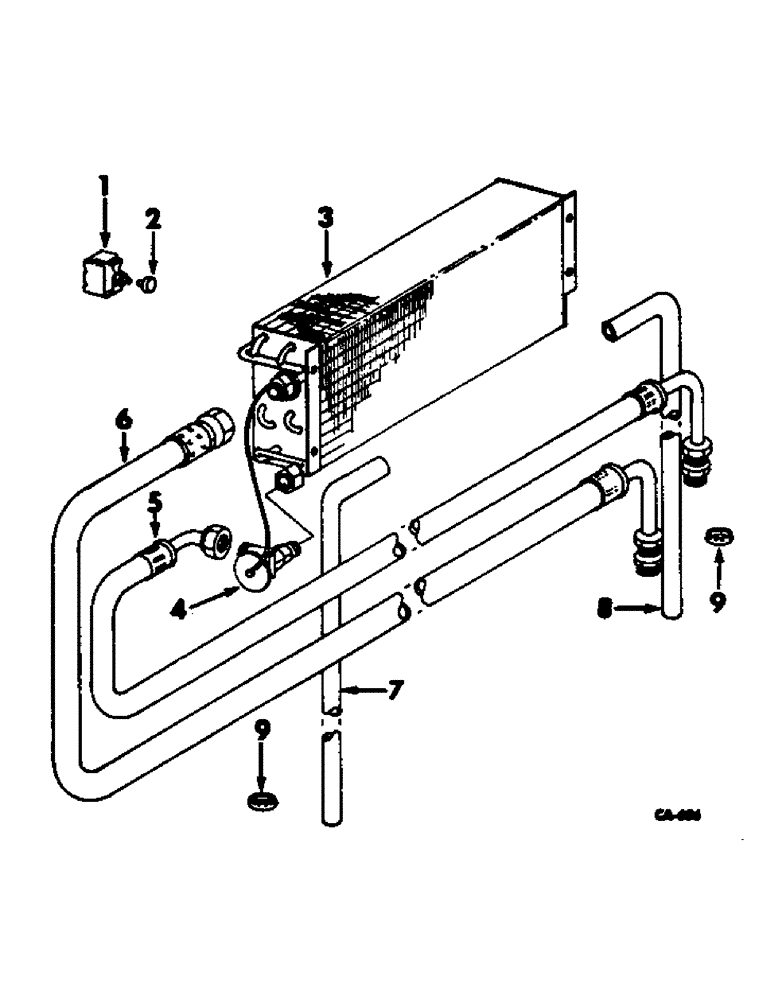 Схема запчастей Case IH 815 - (N-14) - PARTS, ACCESSORIES AND ATTACHMENTS, AIR CONDITIONING EVAPORATOR & CONNECTIONS S/N 3451 AND BELOW Accessories & Attachments