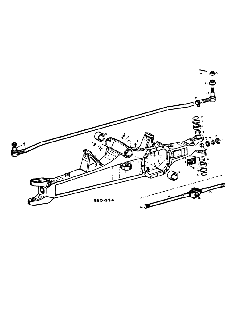 Схема запчастей Case IH 785 - (07-127) - AXLE HOUSING, UNIVERSAL SHAFT, 4-WHEEL DRIVE (04) - Drive Train