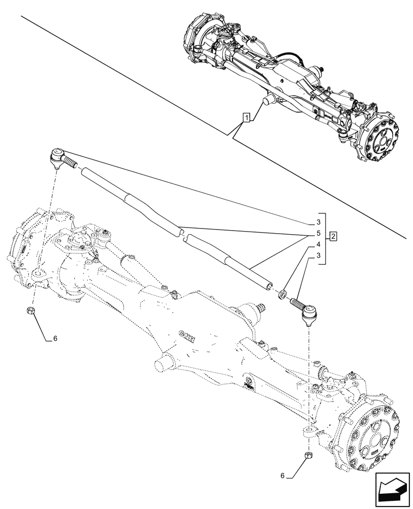 Схема запчастей Case IH PUMA 185 CVT - (41.106.AG[07]) - VAR - 391157 - 4WD FRONT AXLE, TIE-ROD ASSY (41) - STEERING