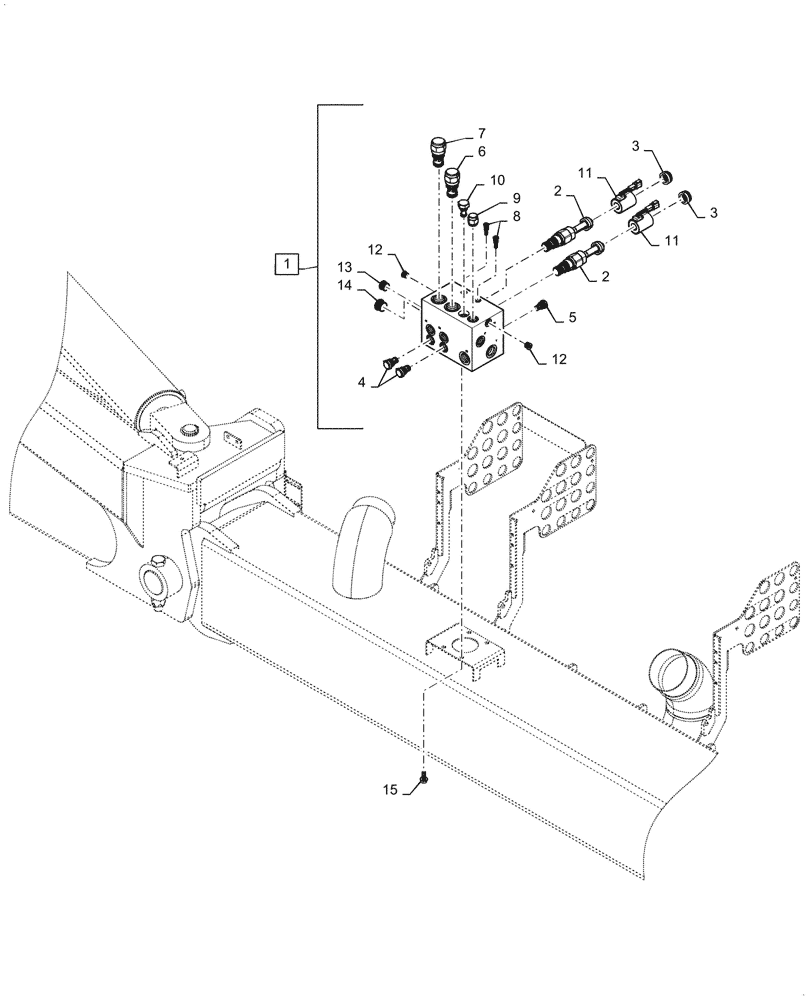 Схема запчастей Case IH 2160 - (35.744.AD[03]) - ROW UNIT HYDRAULIC LIFT VALVE ASSEMBLY, LEFT (35) - HYDRAULIC SYSTEMS