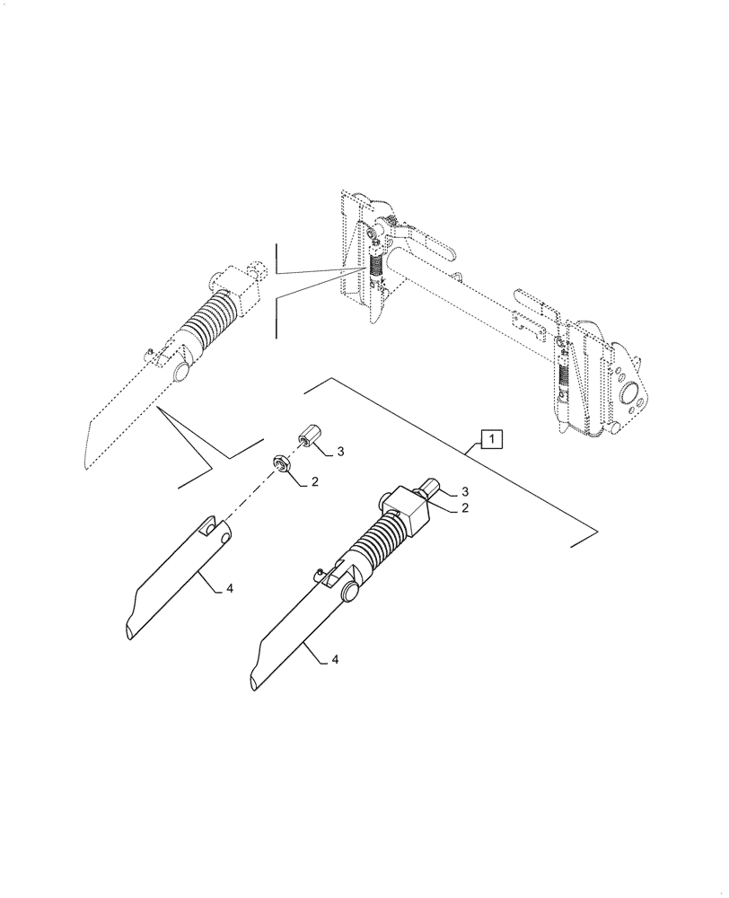 Схема запчастей Case IH L565 - (82.100.AH[07]) - TOOL CARRIER, LATCH ASSY (AFTER JAN 1 2016) (82) - FRONT LOADER & BUCKET