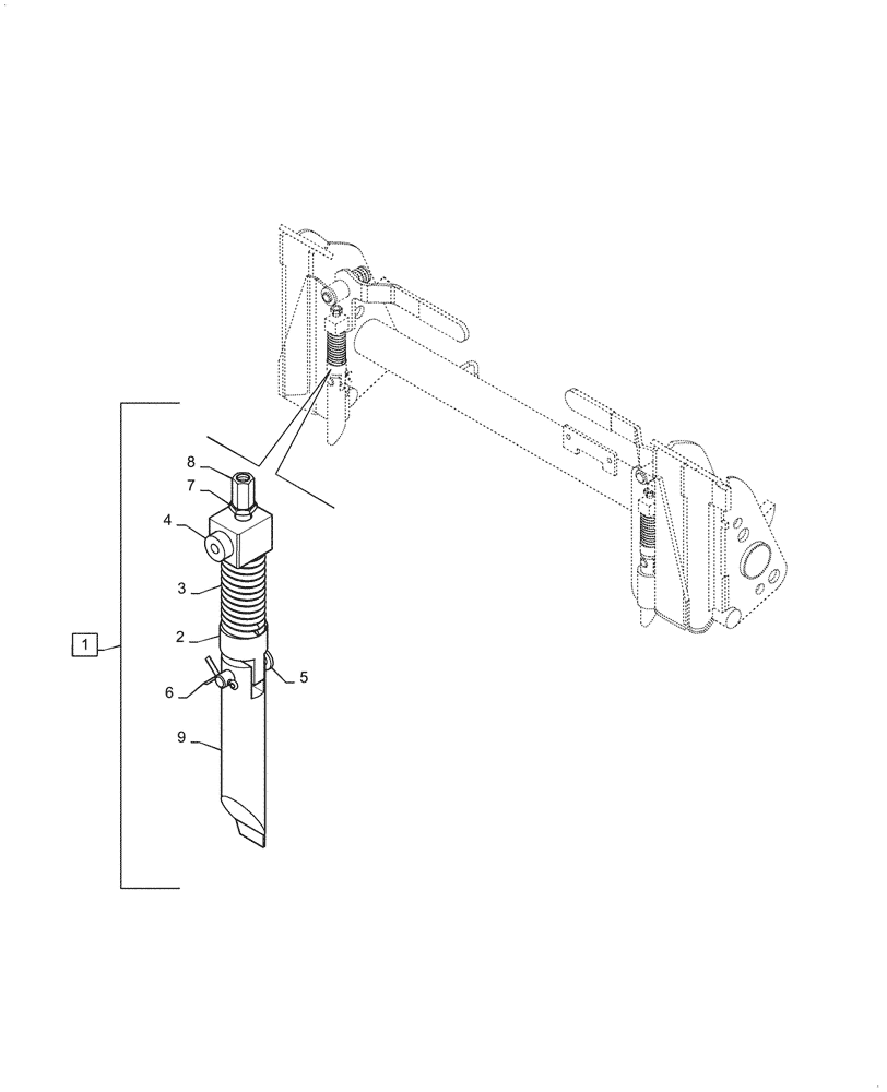 Схема запчастей Case IH L565 - (82.100.AH[08]) - LATCH CONVERSION KIT (82) - FRONT LOADER & BUCKET