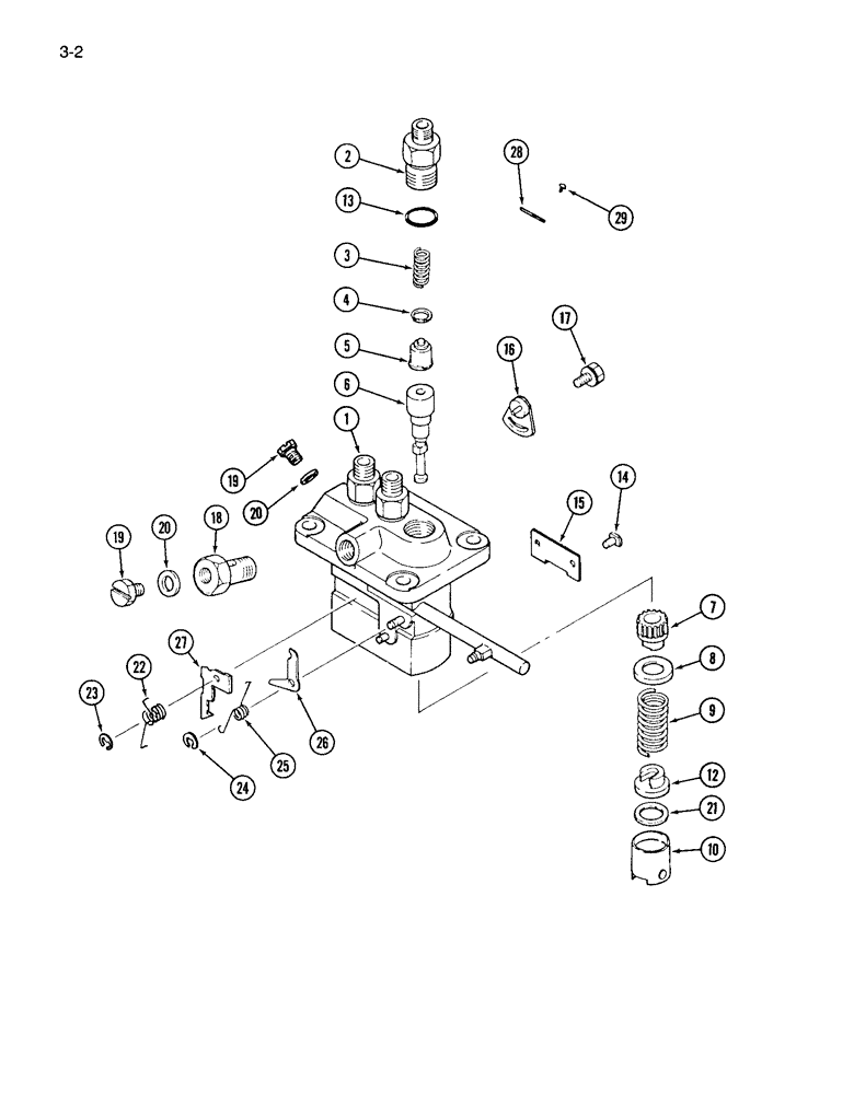 Схема запчастей Case IH 265 - (3-02) - FUEL INJECTION PUMP (03) - FUEL SYSTEM