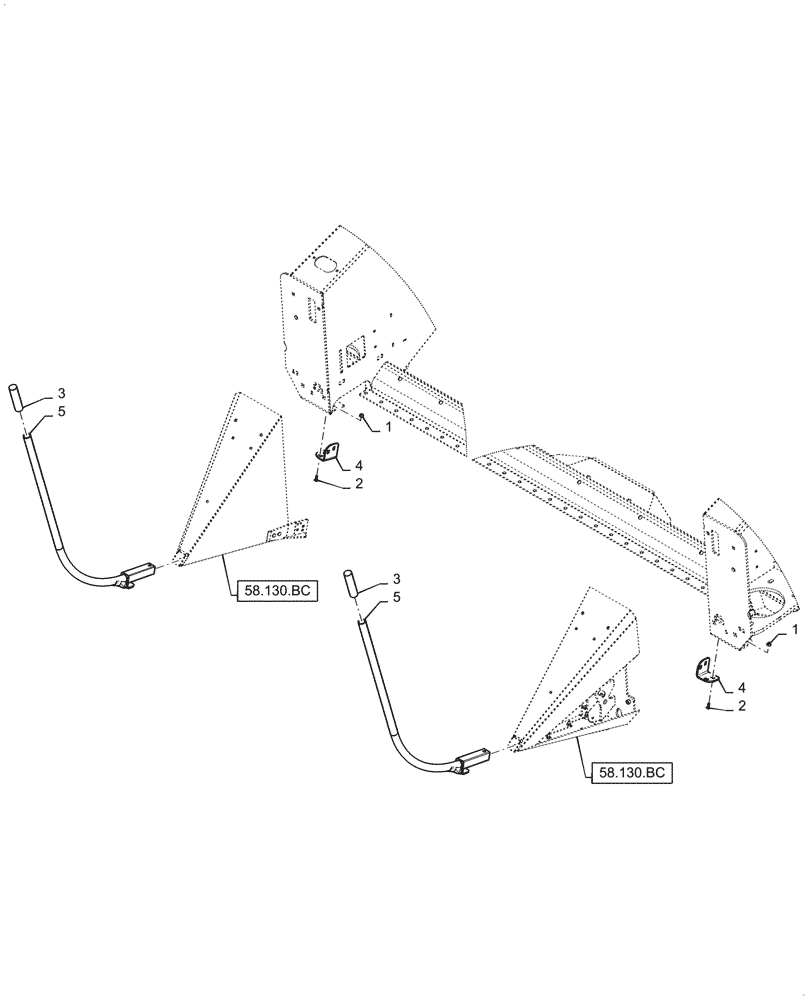 Схема запчастей Case IH DH403 - (58.130.BC[01]) - CROP DIVIDER ASSY, ASN YHZB14001 (58) - ATTACHMENTS/HEADERS