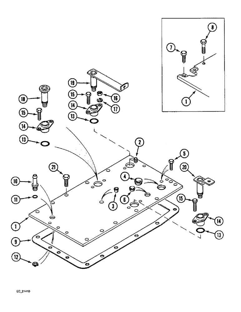 Схема запчастей Case IH 4240 - (6-006) - CLUTCH HOUSING TOP COVER, TRACTOR WITHOUT CAB (06) - POWER TRAIN