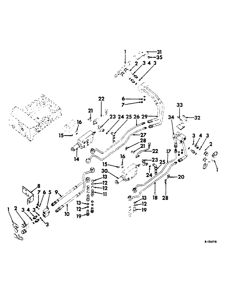 Схема запчастей Case IH 504 - (237) - HYDRAULIC SYSTEM, AUXILIARY VALVES AND MANIFOLD TUBES, INTERNATIONAL TRACTORS (07) - HYDRAULIC SYSTEM