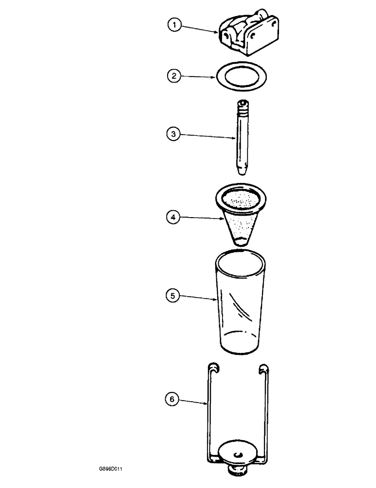 Схема запчастей Case IH 1400 - (3-04) - WATER FILTER (02) - FUEL SYSTEM