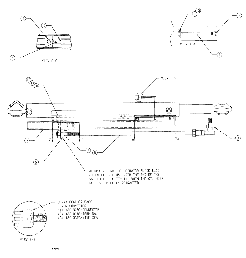 Схема запчастей Case IH SPX3200B - (110) - SWITCH MOUNTING ASSEMBLY (78) - SPRAYING