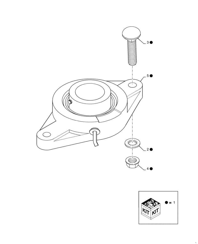 Схема запчастей Case IH RB454 - (14.82) - KIT BEARING 2PK ROLLER TOP TAILGATE ROLLER (14) - BALE CHAMBER