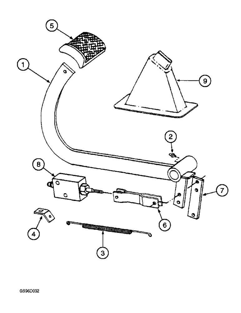 Схема запчастей Case IH 1400 - (6-04) - FOOT-N-INCH PEDAL (03) - POWER TRAIN