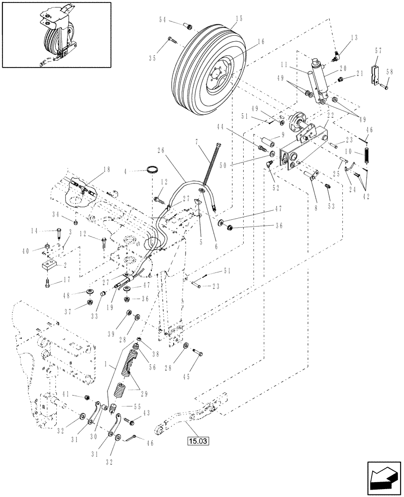 Схема запчастей Case IH DCX91 - (12.03) - TRAILFRAME, LH (12) - MAIN FRAME