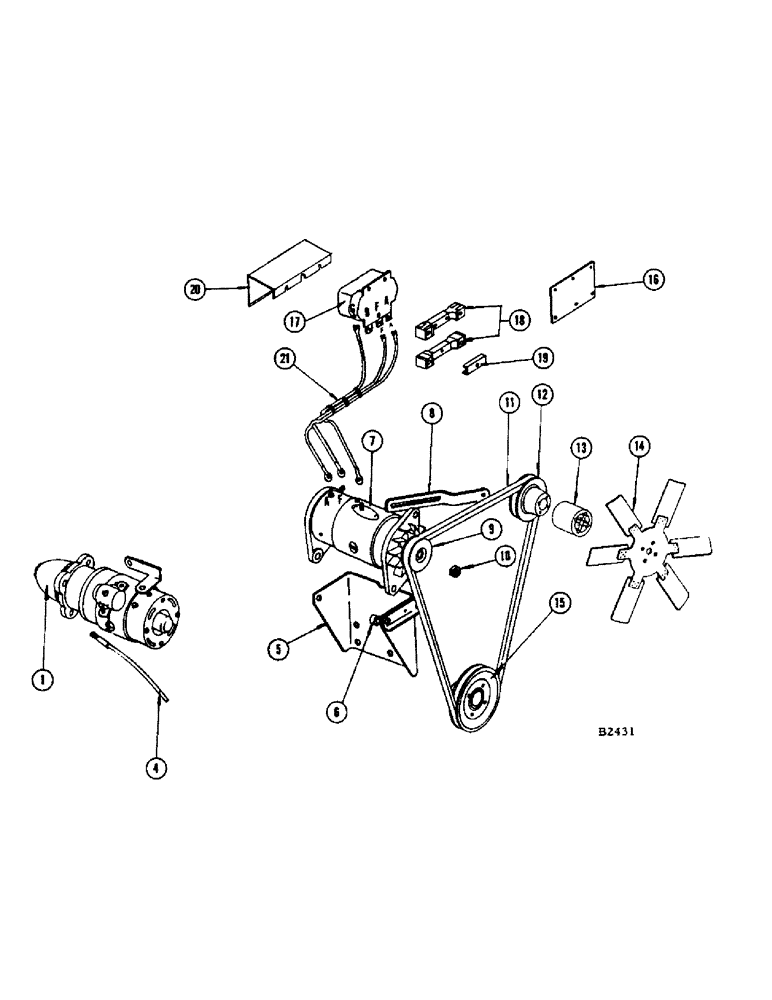 Схема запчастей Case IH 960 - (260) - STARTING MOTOR (55) - ELECTRICAL SYSTEMS