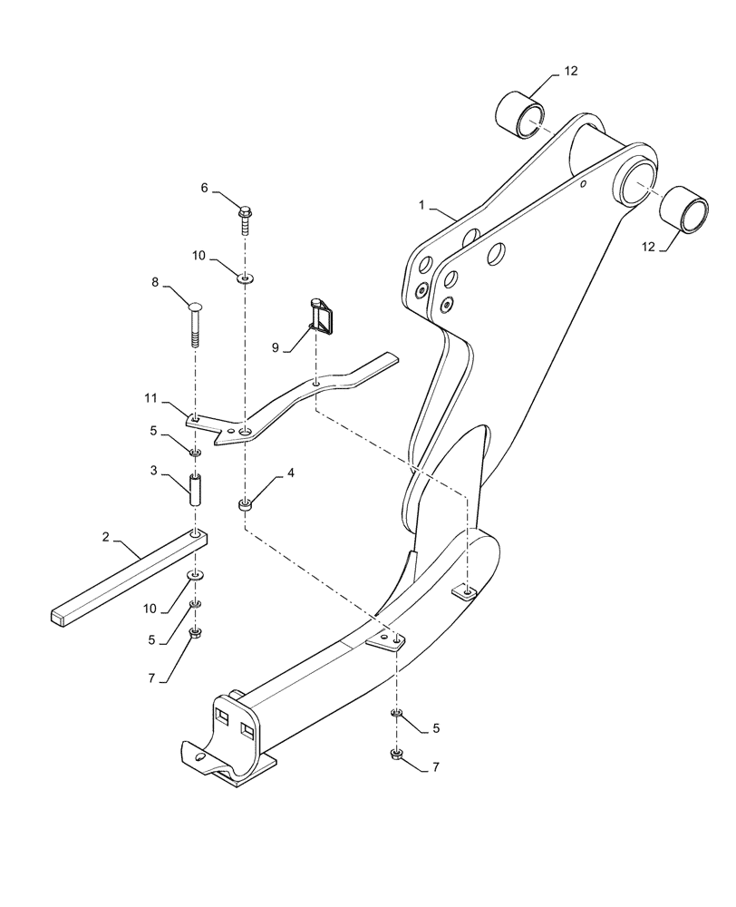 Схема запчастей Case IH WD1904 - (37.110.AE) - LIFT ARM, LATCH HOOK, 6 CYLINDER MODELS (37) - HITCHES, DRAWBARS & IMPLEMENT COUPLINGS