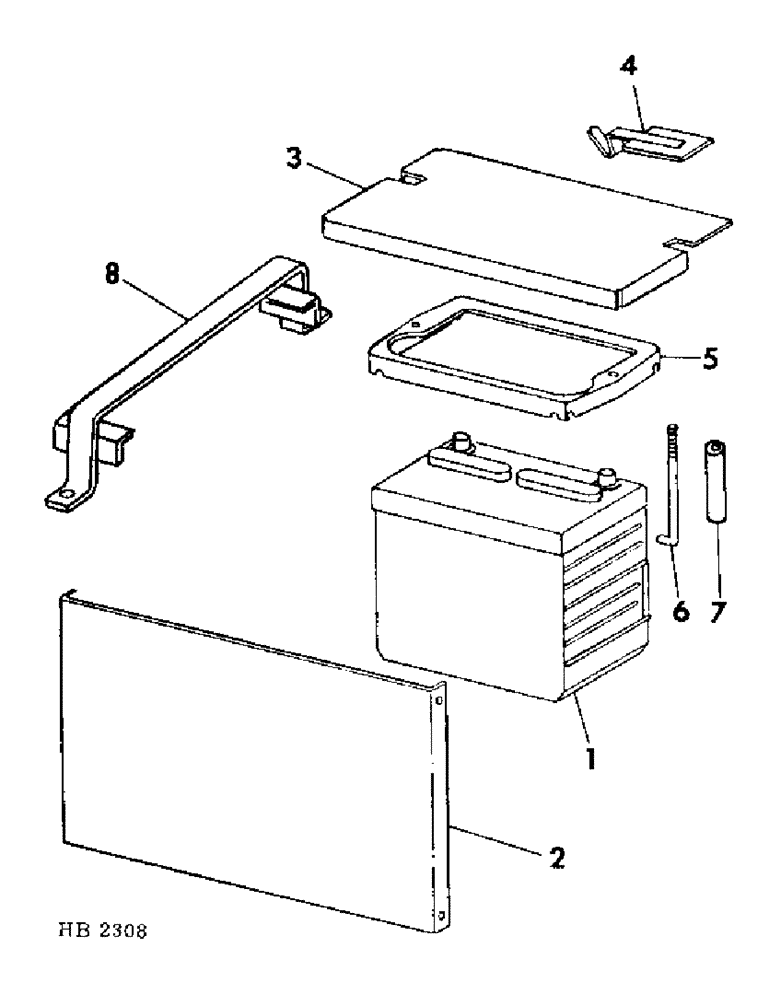 Схема запчастей Case IH 4000 - (08-32) - ELECTRICAL, BATTERY AND MOUNTING (06) - ELECTRICAL