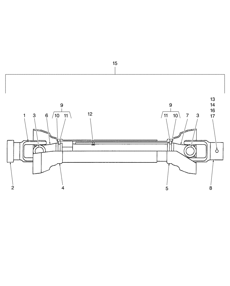 Схема запчастей Case IH 716B - (014) - REAR PTO ASSEMBLY, 60" 