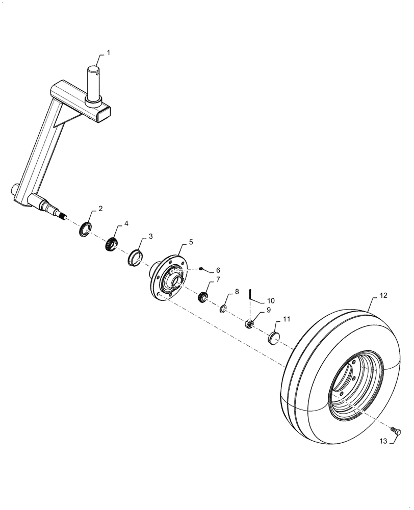 Схема запчастей Case IH 2160 - (77.104.AB[11]) - MARKER 90 FOOT, CASTER ASSEMBLY (77) - SEEDING/PLANTING