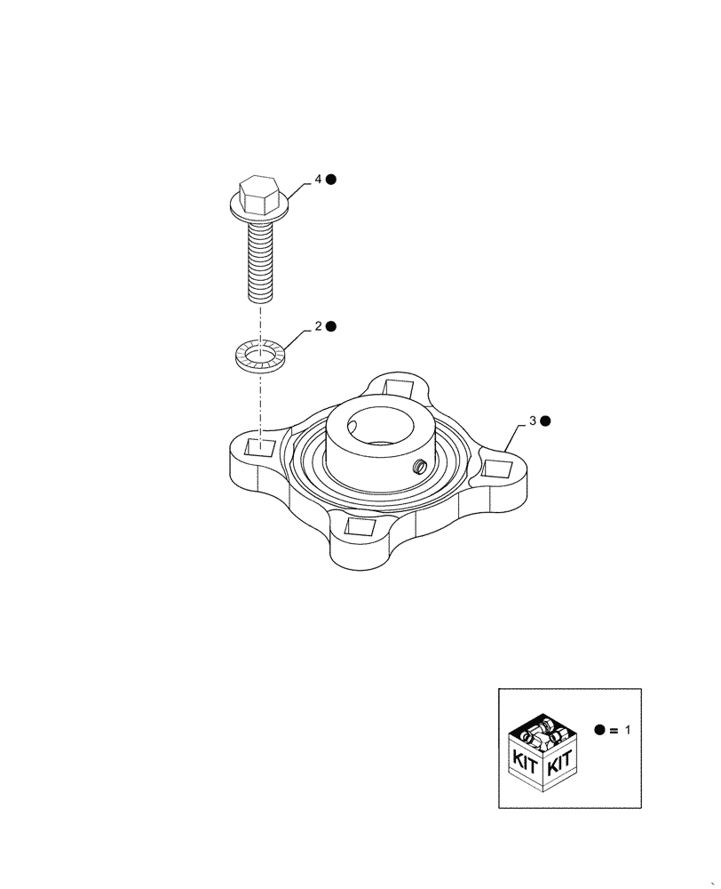 Схема запчастей Case IH RBX562 - (14.82) - KIT BEARING 2PK ROLLER TAILGATE NOS (14) - BALE CHAMBER